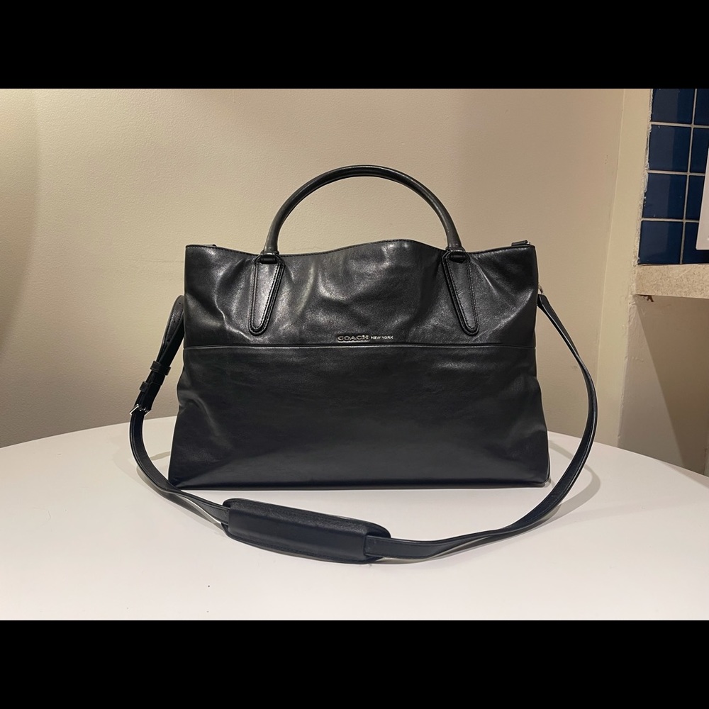 Coach Borough 32291 Nappa Leather Bag/Purse w/Shoulder Strap in Black